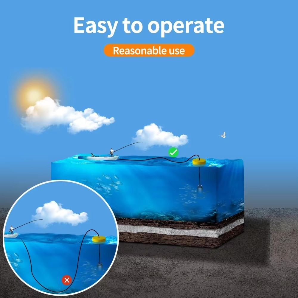 Fishing Boat Depth Finder - Портативный эхолот с ЖК-экраном, глубина обнаружения