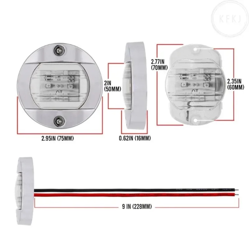 Fishing Boat Navigation Light - Водонепроницаемые белые светодиодные навигационные/габаритные огни для