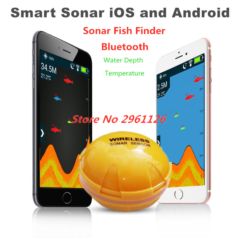 Fishing Boat Depth Finder - Беспроводной эхолот, портативный эхолот, телефон, Bluetooth,