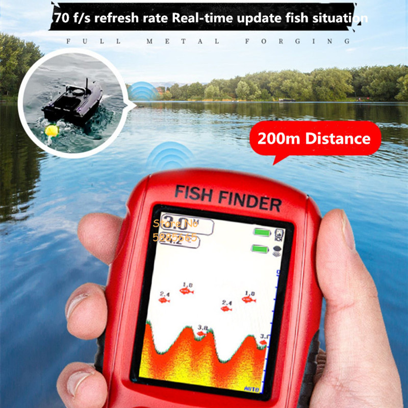 Умный портативный эхолот для п – обзор и цена Fishing Boat Depth Finder