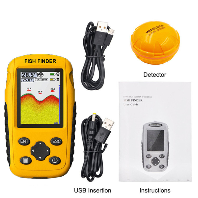 Беспроводной эхолот для поиска – обзор и цена Fishing Boat Depth Finder