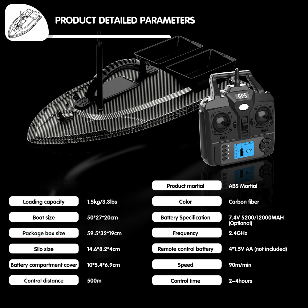 V070 12000mAh/5200mAh RC прима – обзор и цена Fishing Boat Gps