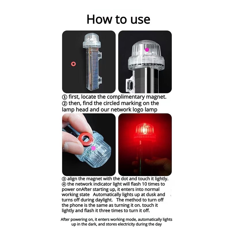 Солнечный светодиодный сигналь – обзор и цена Fishing Boat Navigation Light