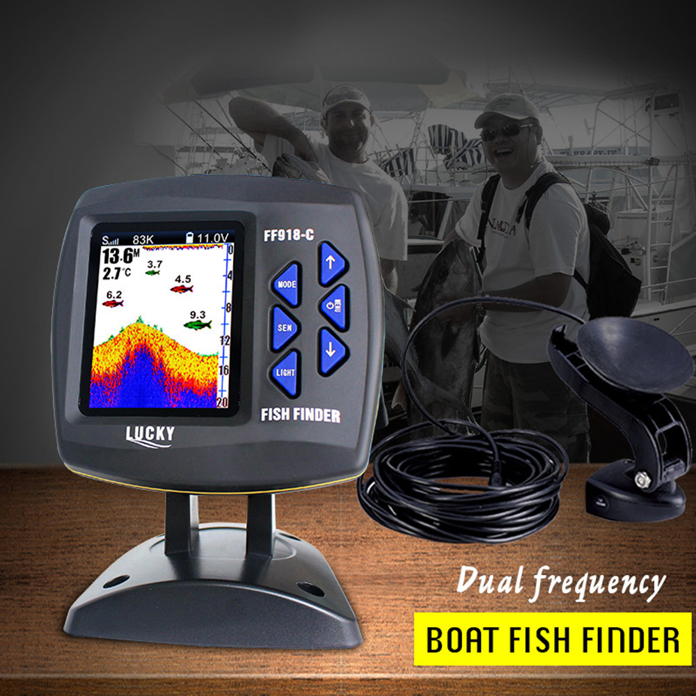 Цветной экран, проводной рыбол – обзор и цена Fishing Boat Depth Finder